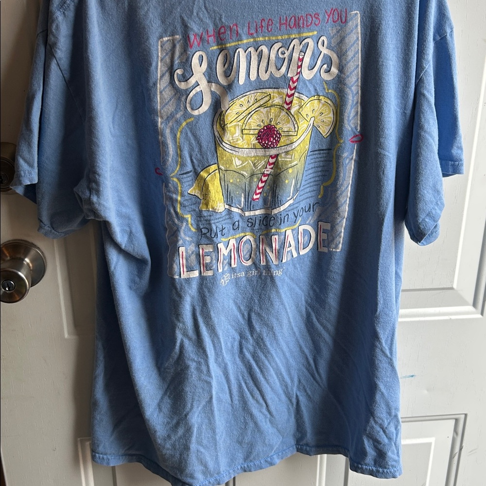 A Girl Thing Light Blue Short Sleeve Tee - Picture 5 of 6